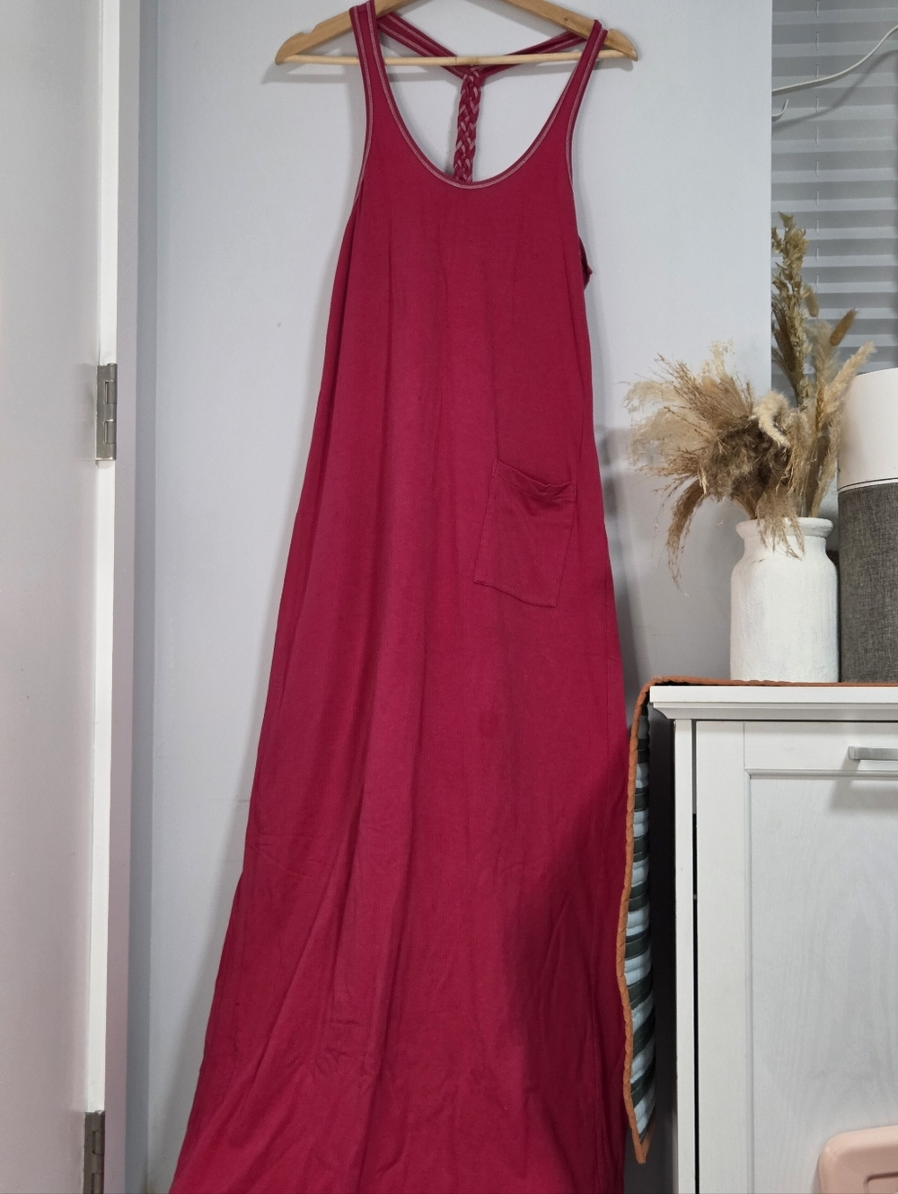 Lolё Bright Raspberry Maxi Tank Dress with Pocket